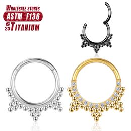 Titanium Woman Helix Серьга Серьера шарнирное сегмент Clicker Nose Ring Cring Обруча Labre