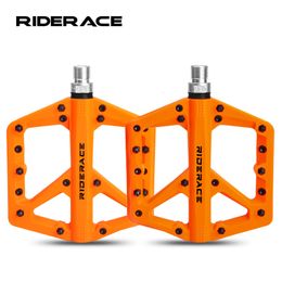 Bike Pedals Bike Pedals Nylon Sealed Bearings Road BMX MTB Mountain Bicycle Wide Flat Platform Ultralight 916 Inch NonSlip Cycling Parts 230826