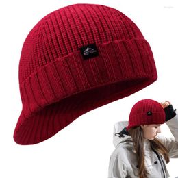 Cycling Caps Knitted Beanie Elastic Warm Hat Outdoor With Ear Protection Breathable Knit Anti-Static Winter For