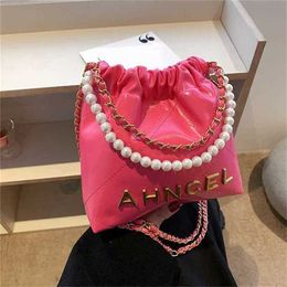 22% OFF Bag 2024 New Launch Designer Handbag Style fashionable spring line texture sewing pearl popular diagonal bucket