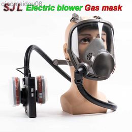 Protective Clothing New electric blower breathing mask small volume High power Universal multiple Philtres Protective mask Painted gas mask HKD230826