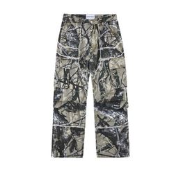 Männer Hosen Frühling Sommer Hip-hop Mode Camouflage Gedruckt Jeans Gerade Breite Bein Lose Abgrifffeste Hübsche Denim Hosen