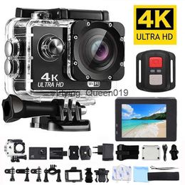 Ultra HD 4K Action Camera wifi 2.0 Screen 30FPS 170D Waterproof Helmet Cameras Remote Control Mini Sports Camera Video Camcorder HKD230828 HKD230828