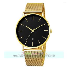 Wristwatches 100pcs/Lot Geneva 658 High Quality Simple Men Women Mesh Wristwatch Selling Quartz Casual Clock Wholesale