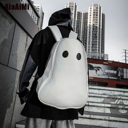 School Bags Korean Style Funny Ghost Personality Backpack Student Fashion Street Large-Capacity Backpack Halloween School Bag 230828