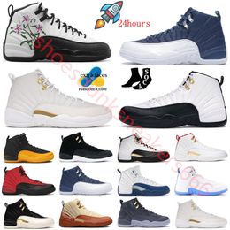 12 12S Jumpman Basketball Shoes Stealth University Blue Flu Game Black OVO White Cool Grey Yellow Gold Red Gamma Dark Royalty Taxi Sports Sneakers Men Designer