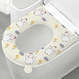 Toilet Seat Covers Universal EVA Toilet Cushion Sticker Bathroom Closestool Protector Waterproof Soft Toilet Seat Cover Washable Foam Toilet CoverHKD230825