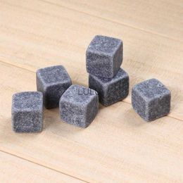 6pcs Whisky Ice Stones Wine Drinks Cooler Cubes Whiskey Rocks Granite Pouch Champagne New Year Party 2023 Wholesale HKD230828