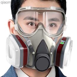 Protective Clothing 6200 Mask 17in1 6200 Half Facepiece Gas Mask Respirator With 6001/2091 Filter Fit Painting Spraying Dust Proof HKD230826