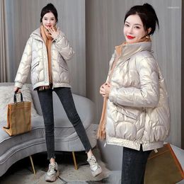 Women's Trench Coats Short Cotton Coat Women 2023 Winter Parkas Korean Loose Down Jacket Puffer Jackets Black Khaki Outerwear Female