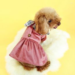 Dog Apparel Clothes Winter Pet Supplies Clothing Polo Collar Skirt Cat Spring And Fall Section For Small Dogs