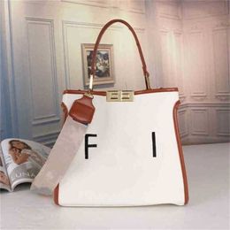 22% OFF Bag 2024 New Launch Designer Handbag Style rainbow belt embroidery shopping portable large capacity canvas