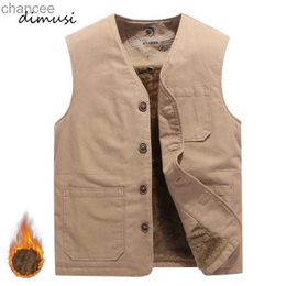 DIMUSI Mens Vests Casual Wintter Fleece Warm Waistcoats Mens Thermal Vests Sleeveless Jackets Windbreaker Vests Clothing 8XL HKD230828