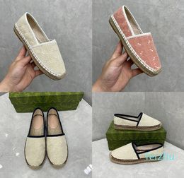 Designer lady platform fisherman Flat women Straw bottom casual boat shoe Metal buckle leather Ladies Lazy Loafers Muller Loafer