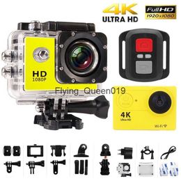 Ultra HD 4K Action Camera 30FPS 170D Underwater Waterproof Helmet Video Recording Outdoor remote WiFi 2.0 Screen Mini Sports Cam HKD230828 HKD230830