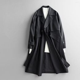 Men's Trench Coats Spring And Autumn Men Fashion England Style Long Mens Casual Outerwear Jackets Windbreaker 2023 W74