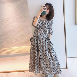 Women's Hoodies 2023 Style Skirt Unique Design Premium French Small Show Thin Black Fragmented Flower Dress Summer