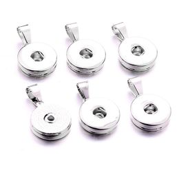 Charms Simple Metal 18Mm Ginger Snap Button Base Pendant For Diy Snaps Buttons Necklace Earrings Jewellery Accessorie Drop Delivery Find Dhjyl