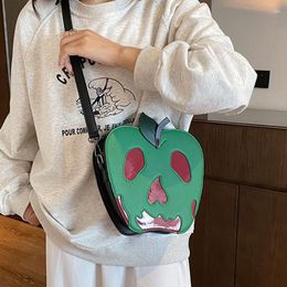 Evening Bags Halloween Novelty Purses And Handbags Female Funny Poisoned Apple Leather Crossbody Bag Women Punk Shoulder