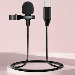 Microphones Wired Microphone USB Condenser Mic Computer Recording Type-C Mobile Phone Camera Interview Live Broadcast Collar Clip Portable