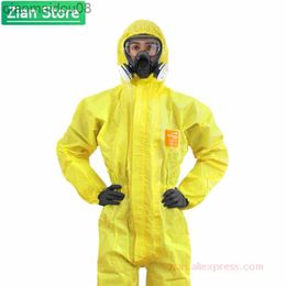Protective Clothing Chemical Protective Clothing Whole-Body Sulfuric Acid Alkali Safety Coveralls Mercury Chemical Protective Work Suit Work Clothes HKD230826