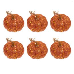 Decorative Flowers 6 Pcs Simulation Foam Pumpkin Foams Crafts Pumpkins Pendants Dining Room Table Decor Ornaments Hanging DIY Decorations