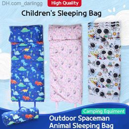 Outdoor Spaceman Sleeping Bag Cotton Cartoon Animal Sleeping Bag Middle Child Sand Cotton Spring Tour Warm Tent Sleeping Bag Q230828