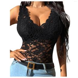 Camisoles & Tanks 2023 Womens Casual Sexy Slim Solid Lace V-Neck Sleeveless Ladies Tank Top Elegant Clothing Plus Size Underwear