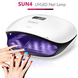 Nail Dryers SUN4 Nail Lamp 48W UV LED Nail Dryer for Curing Gels Polish With LCD Display Smart Sensor Manicure Nail Art Salon Equipment x0828