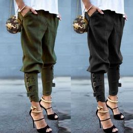 Women's Pants Capris Women's casual bandages men's small leg pants pencil pants elastic waist high street clothes Harajuku pants women's long pants T230825