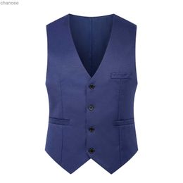 2021 Vest Men Spring Autumn Men's Slim Dress Business Suit Vest Men Gilet Colete Fashion Waistcoats Masculino Gilet Big Size 5XL HKD230828