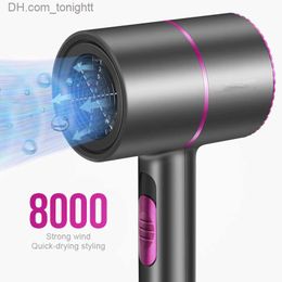 2000W Negative Ion Hair Dryer Hair Styling Professional Blue Light Anion Blow Dryer 2 Speed 3 Heat Settings Hair Care Hairdryer Q230828