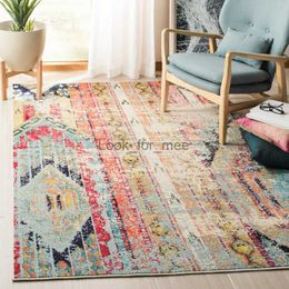 Overdyed Striped Area Rug Blue/Orange 4' x 6' HKD230828