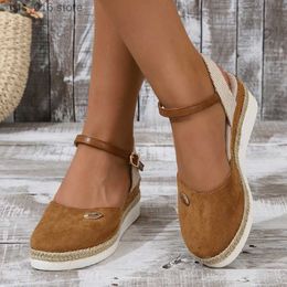 Summer Hot 2024 Shoes Dress Sandals Womens Новые продаваемые полые пряжки дизайнерские дизайнерские клинья классические металлические насосы насосы 36 ~ 43 T230828 502