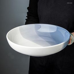 Plates Nordic Ceramic Deep Plate Household Soup Noodle Bowl Light Luxury Tableware Salad Dinner
