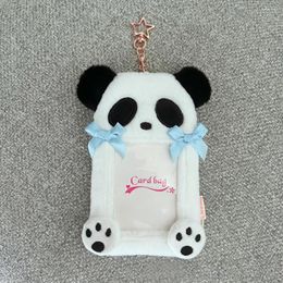 Card Holders Student INS Decorative Protective Cover Cute Cartoon Panda Case Stationery Pocard Holder Plush