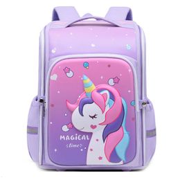 Backpacks Girls Cartoon unicorns Backpacks For Primary School 1-3 Grade Children School Bookbag Kids Waterproof satchel Bag 230826