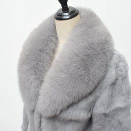 Womens Fur Faux Fashion for Winter Natural Rabbit Coat Has a Large Shawl Collar of Fox Is Thick and Warm 230828