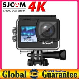 SJCAM Action Camera SJ4000 Dual Screen 4K 30PFS WIFI Motorcycle Bicycle Helmet Waterproof Cam Sports Video DV 4K Cameras HKD230828