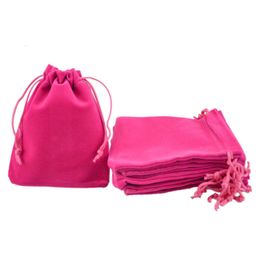 Gift Wrap 100pcs 10x15cm Velvet Bag Pouches Fashion Flannel Bags Of Gift Packing Jewellery Display Packing Bags Christmas Party Supplies 230828