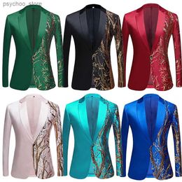 Men's European Sequins Blazer Multi color Selection Men's Banquet Guests Hosts Show Dresses Q230828