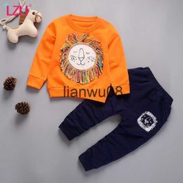Clothing Sets LZH Kids Boys Clothes 2021 New Autumn Winter Children's Clothes Cartoon TopPant 2 Pcs Outfit Suits Baby Boys Clothing 15 Years x0828