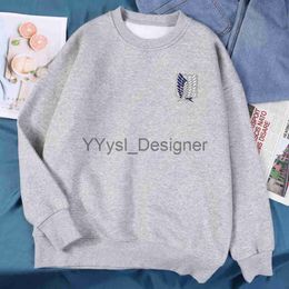 Men's Hoodies Sweatshirts Harajuku Sweatshirt Female/Men Hoodies Japanese Anime Graphic Hoodie Woman Oversize Clothing Hip Hop O-neck Attack on Titan 230227 x0828