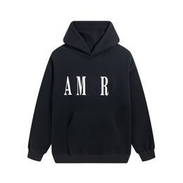 Mens Hoodies Hip Hop Men Streetwear Letter AMR Hoodie Man s Womens Designers Hooded Skateboards Hoodys High Street Pullover Sweatshirt Black White Clothes