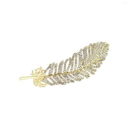 Brooches Wedding Feather Women's Brooch Rose Flower Pin For Women Rhinestone Jewellery Lady Gift Mother's Day