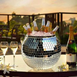 Mirror Disco Ice Bucket Disco Ball Flash Ice Bucket Bar Wine Champagne Cooler Disco Cup Night Club Party Beer Mugs Wine Glass HKD230828