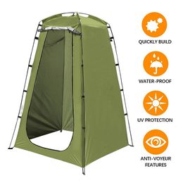 Tents and Shelters Portable Outdoor Tent Privacy Camping Shower Toilet Changing Room Waterproof UV Protection Beach Folding Bathing Pop Up 230826