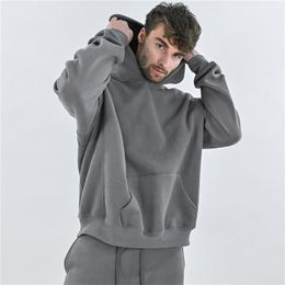 Men s Hoodies Sweatshirts Winter Gyms Cotton Hoodie Fitness Bodybuilding Sweatshirt Jacket High Kangaroo Pockets Quality brand Clothing 230826