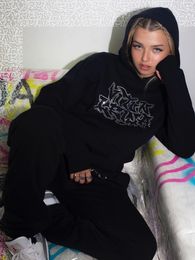 Mens Hoodies Sweatshirts Y2K Hip Hop grunge Sweatshirt Korean Fashion Punk Sport Coat Pullover Gothic letter Long Sleeve Women Zip Hoodie Y2k 230826