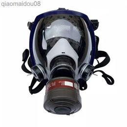 Protective Clothing Spherical 6800 respirator gas mask 3 ports Multifunction Super clear Sealed protective mask Spray paint Organic gas Safety mask HKD230826